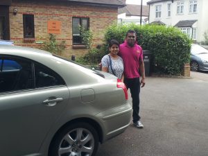 Blessing of new car Nayomi and Sanjay